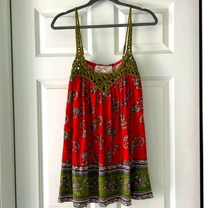 Debbie Miller Boho excellent condition size Medium flowy tank adjustable straps